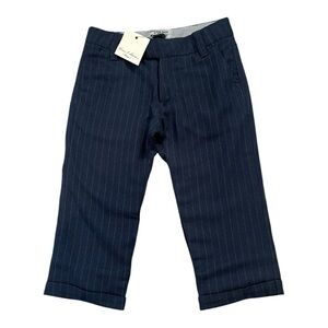 Eliane Et Lena Paris Boys Size 18 Months Pinstripe Pants Navy Blue Adjustable